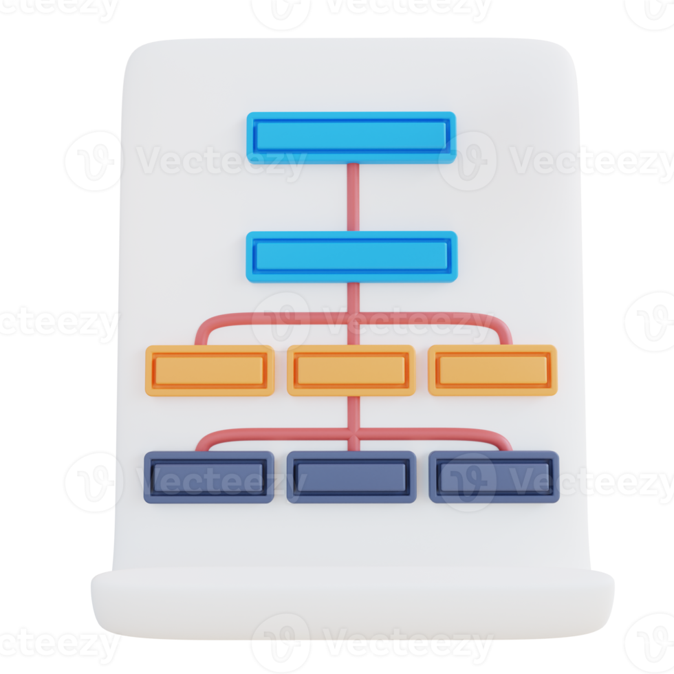 3d illustratie hiërarchie png