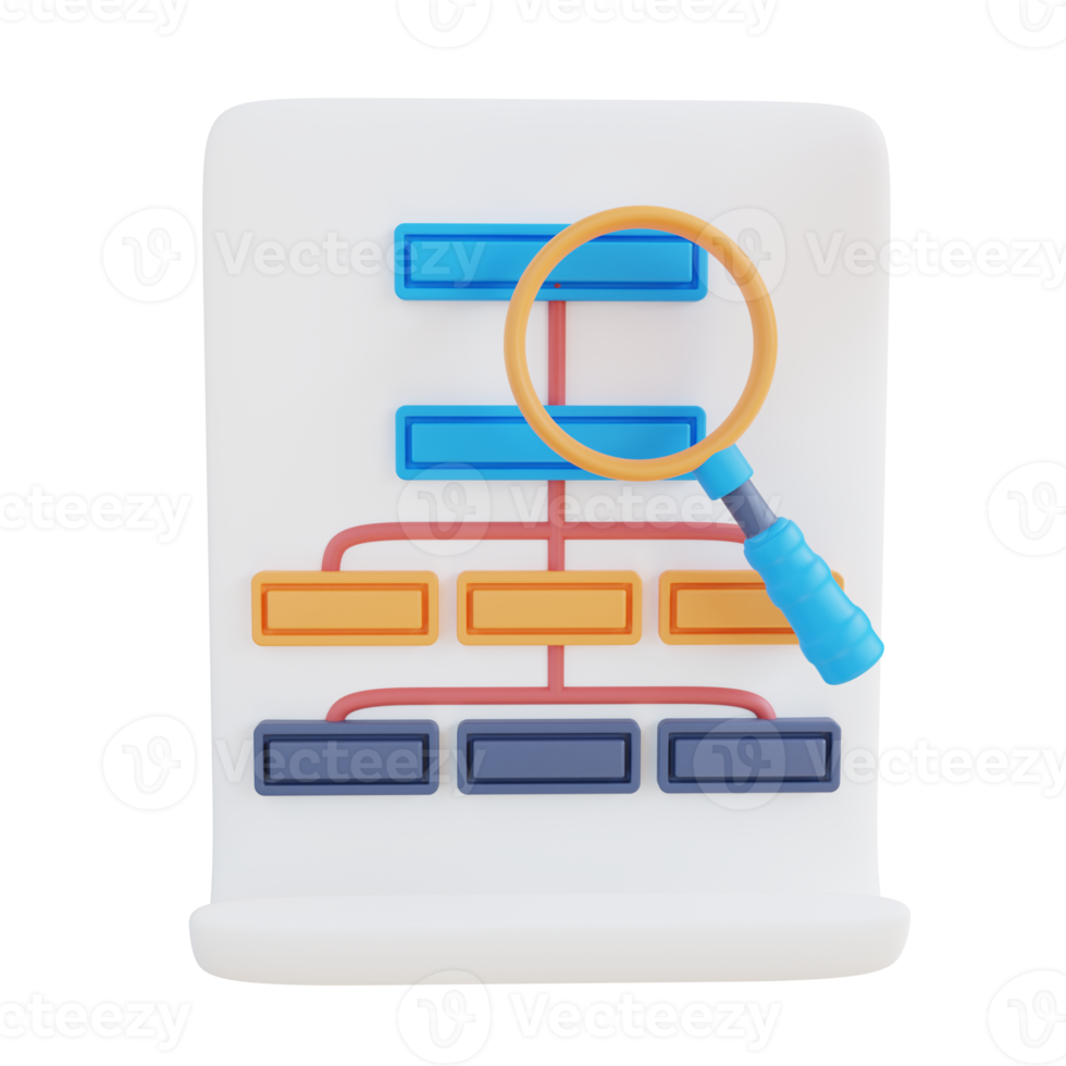 3d illustration hierarchy analysis png