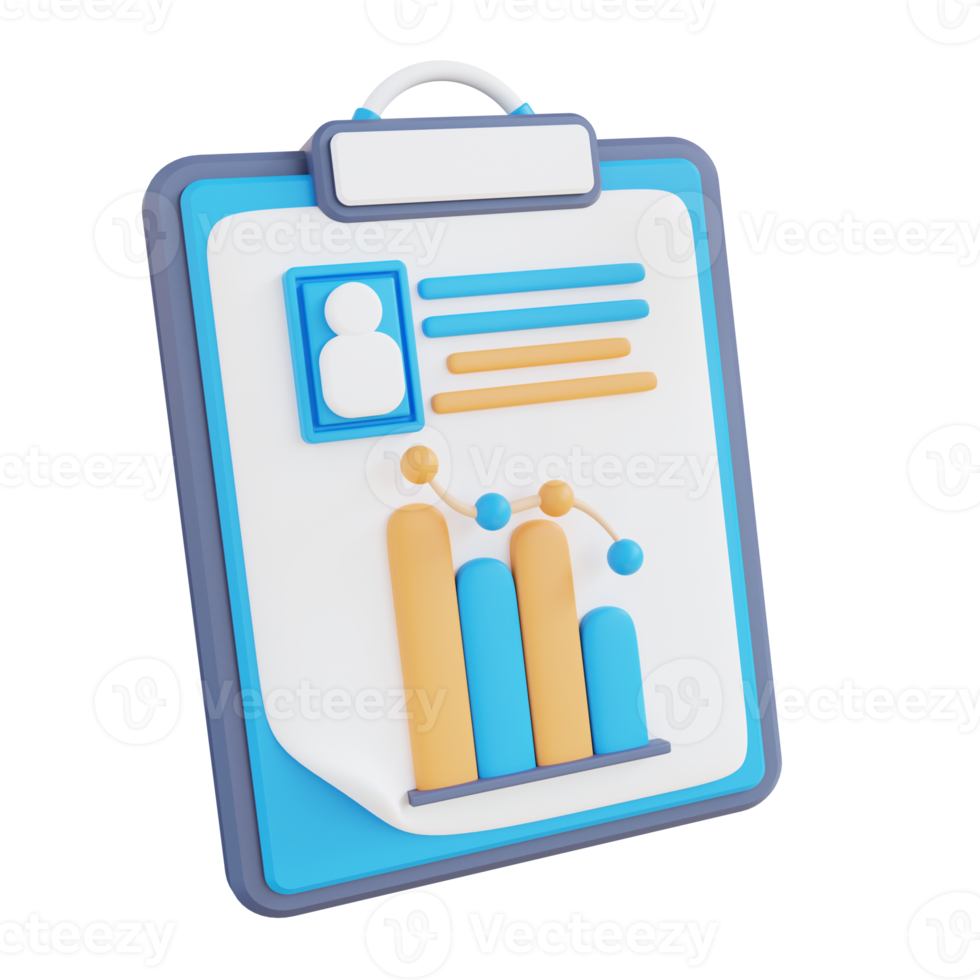 3d illustration of data portfolio png