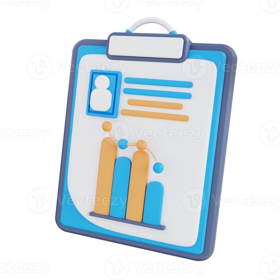 3d illustration of data portfolio png