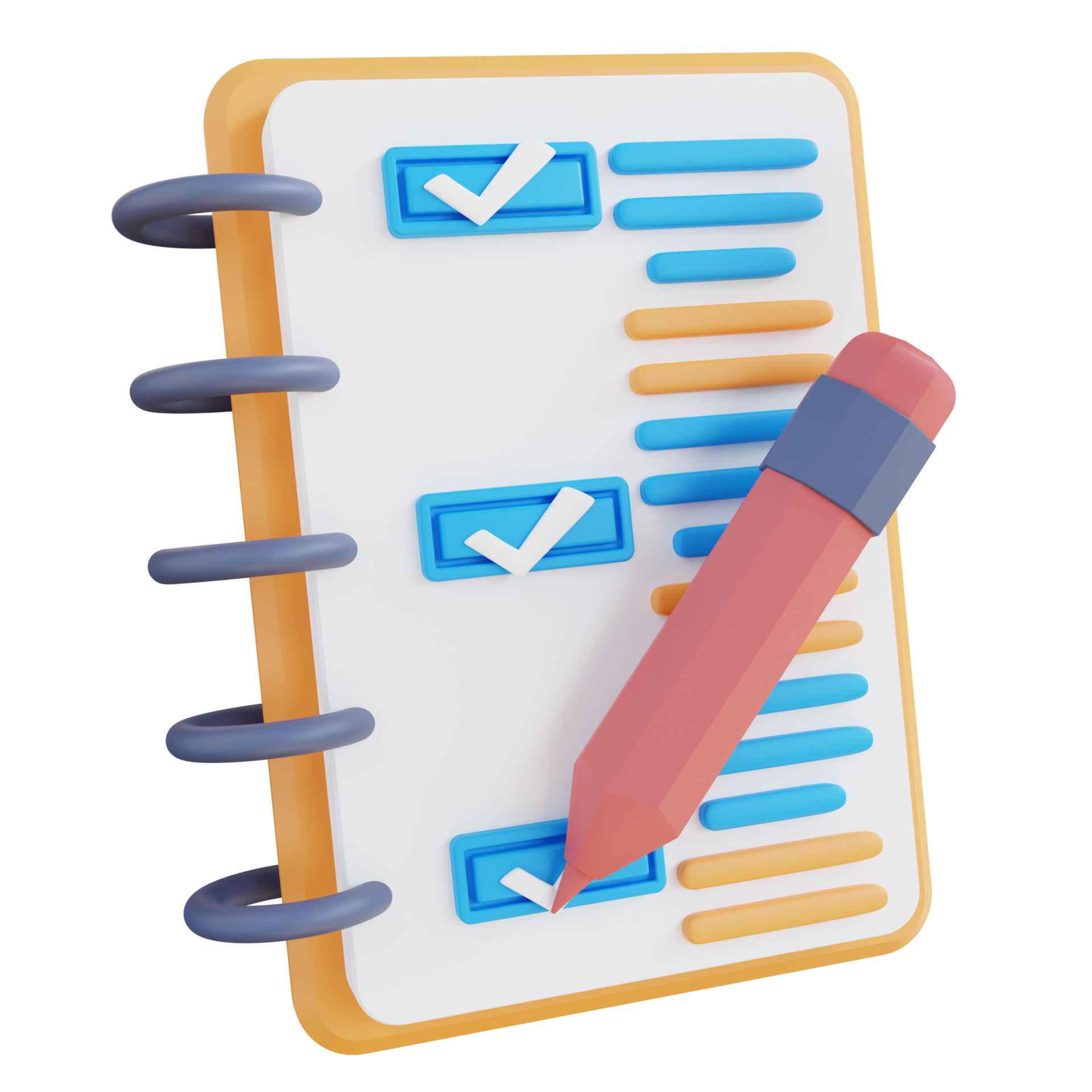 Free 3D-Illustration schreiben To-Do-Liste 18245125 PNG with