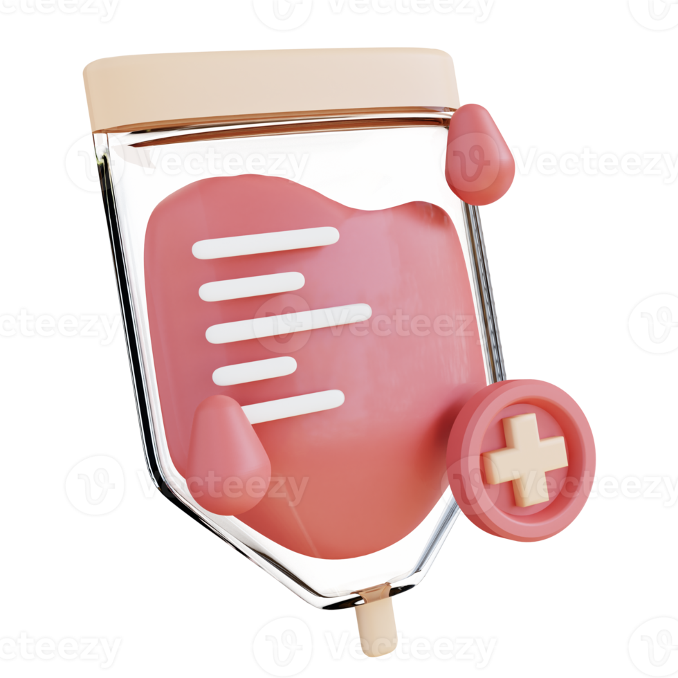 3d illustration blood infusion bag 18245126 PNG