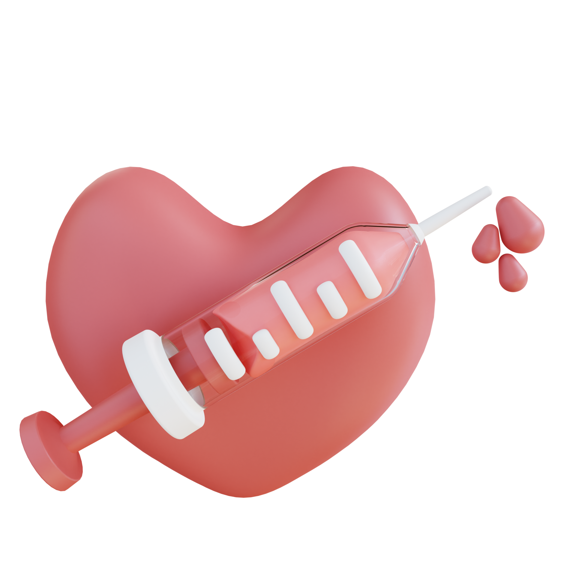 3d illustration of heart medicine injection 18245140 PNG