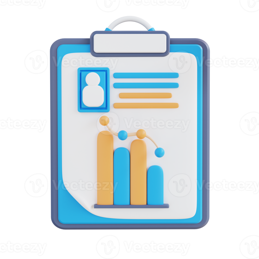 3d illustration of data portfolio png