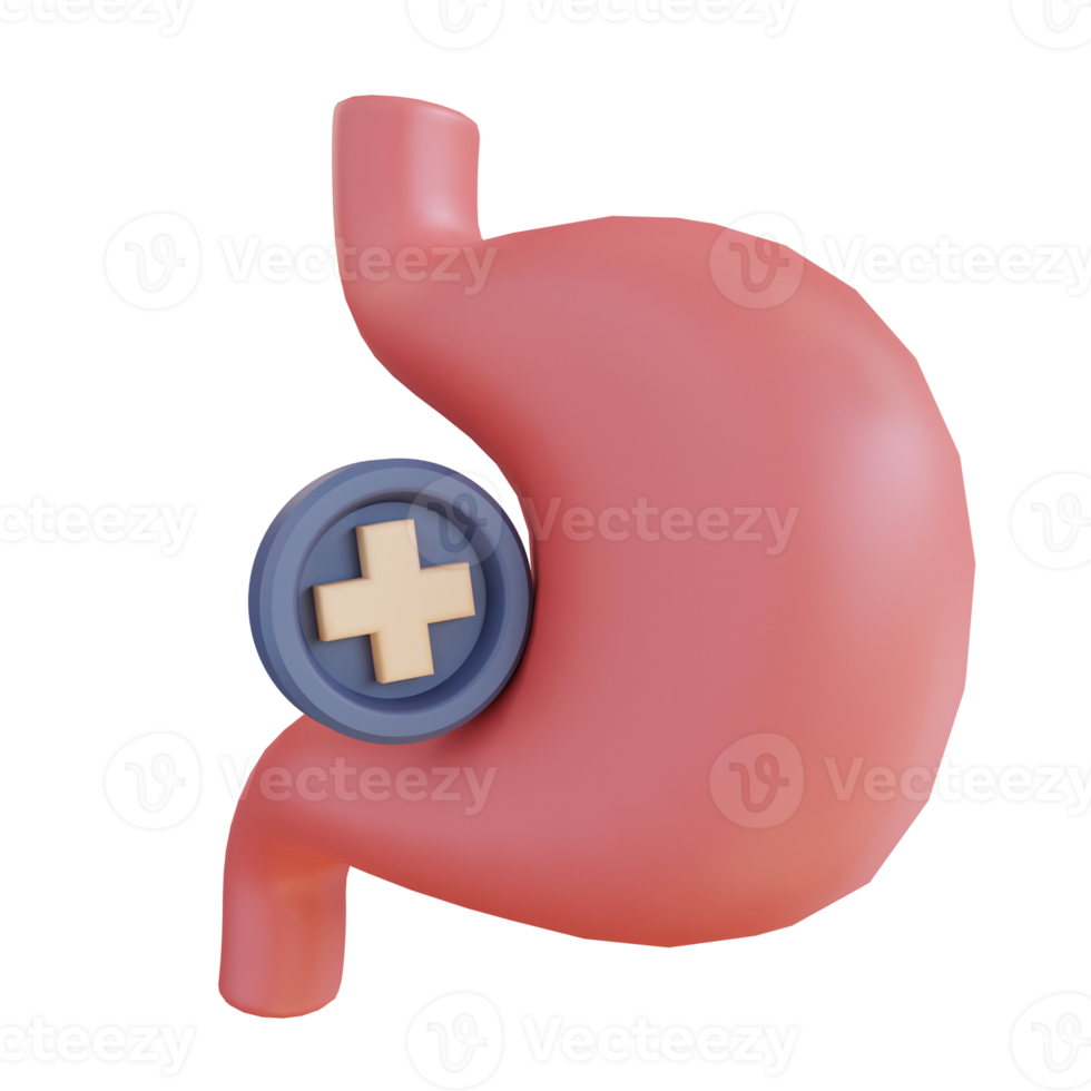 3d illustration of gastric health check png