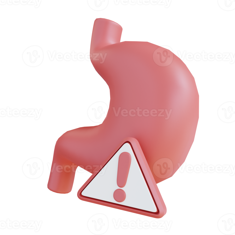 3d illustration of gastric pain png