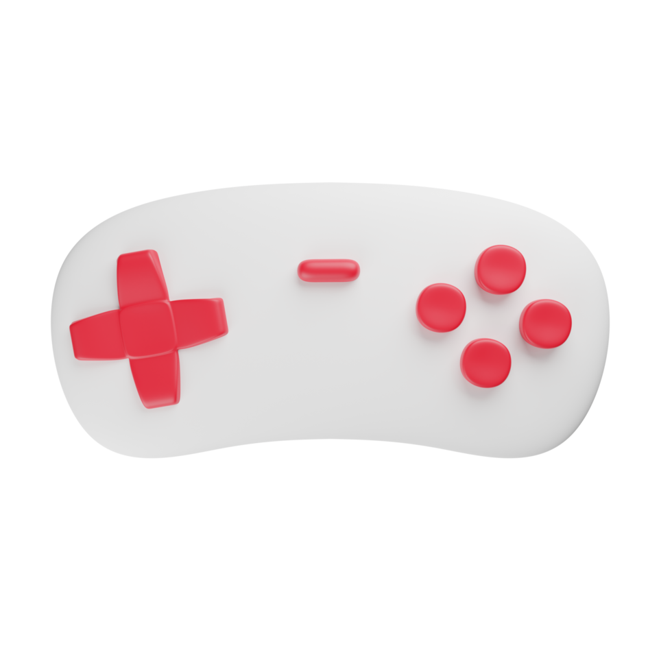 Free gamepad blanco con botones rojos icono de dibujos animados en 3d  18245386 PNG with Transparent Background