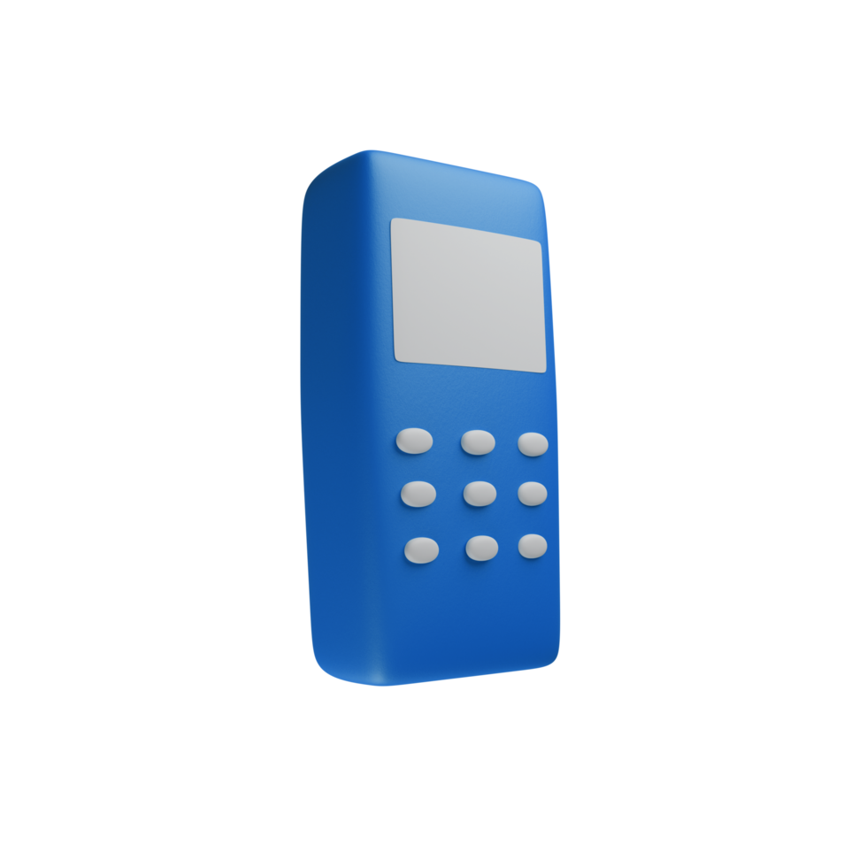 blauw mobiel druk op de knop telefoon van de jaren 90. png