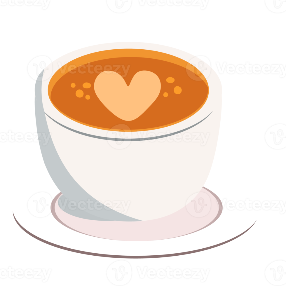 en kaffe med vit råna ikon illustration png