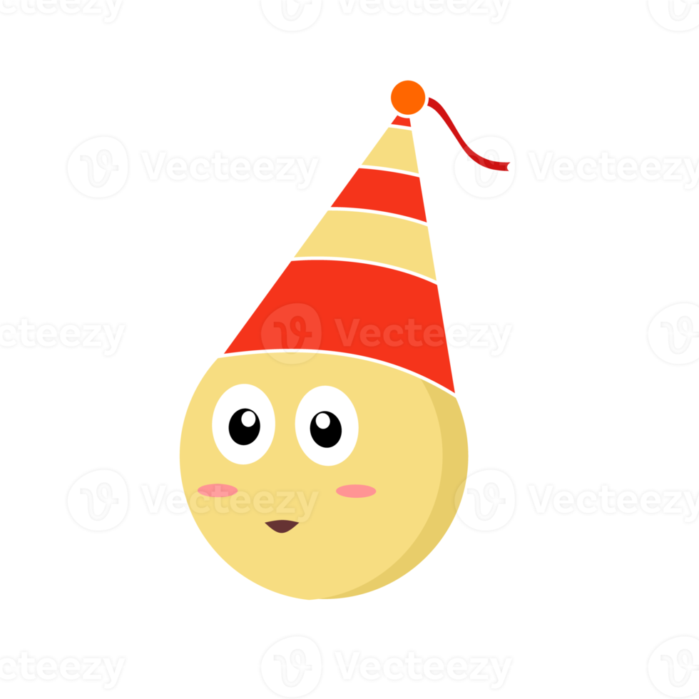 People cartoon with hat cone for party and holiday png