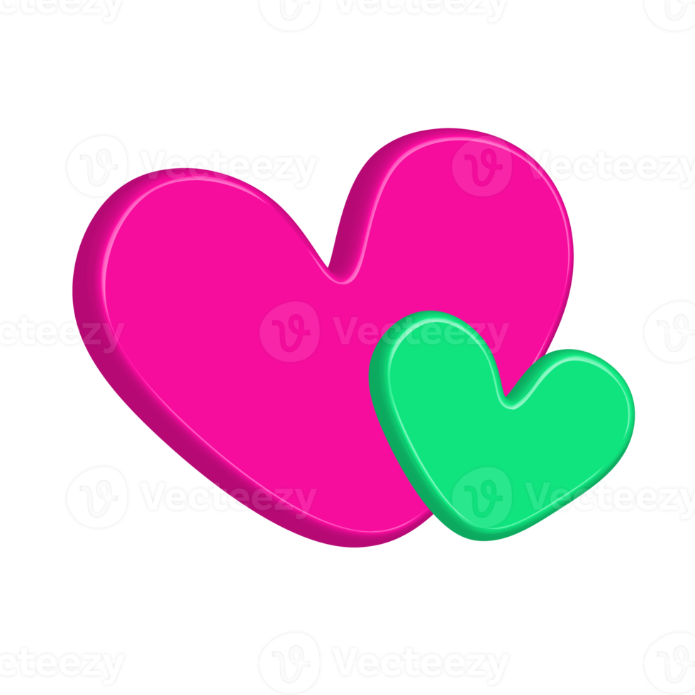 Pink love cartoon icon illustration png