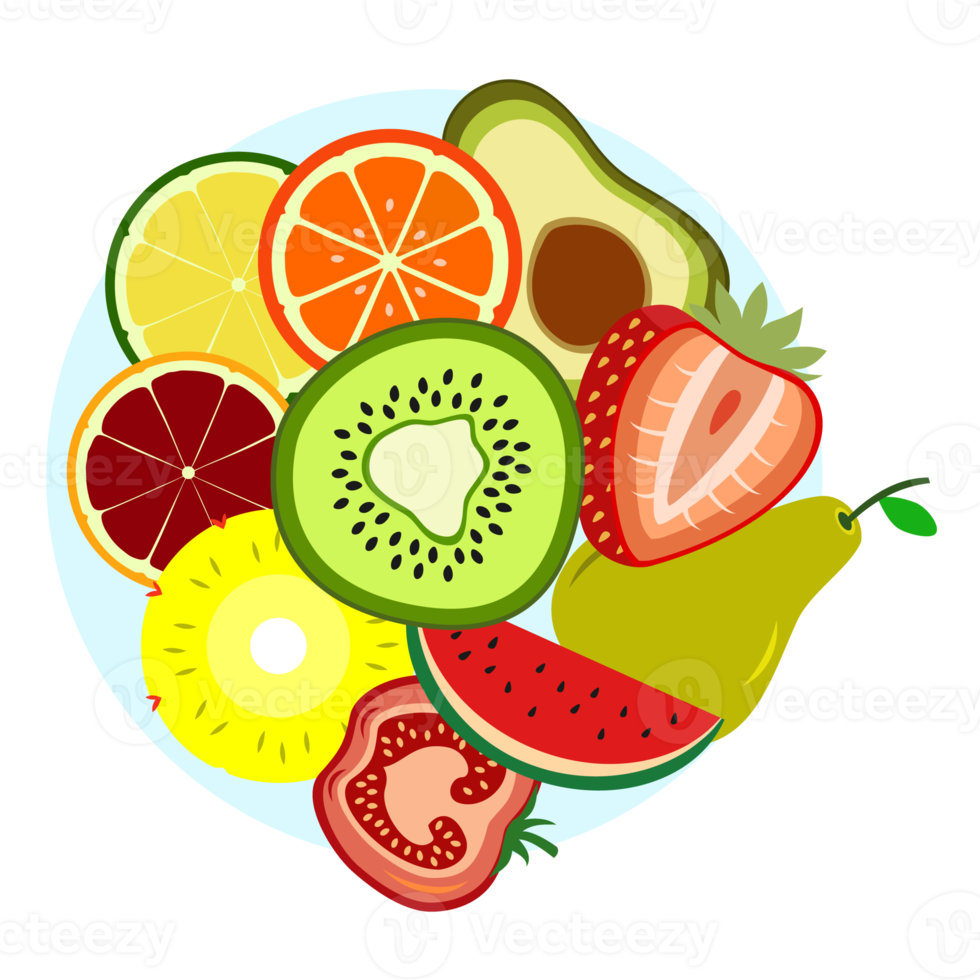 salada de frutas para uma vida saudável png