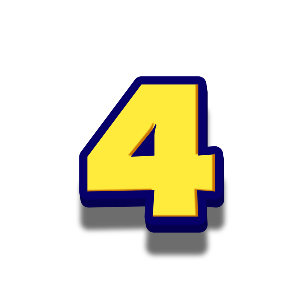 Number 3d effect png
