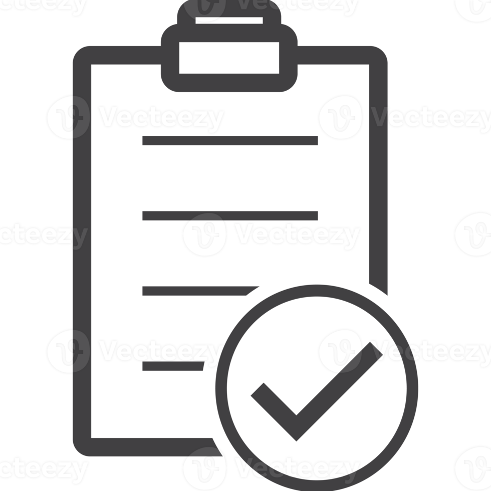 portapapeles con icono de marca de verificación png