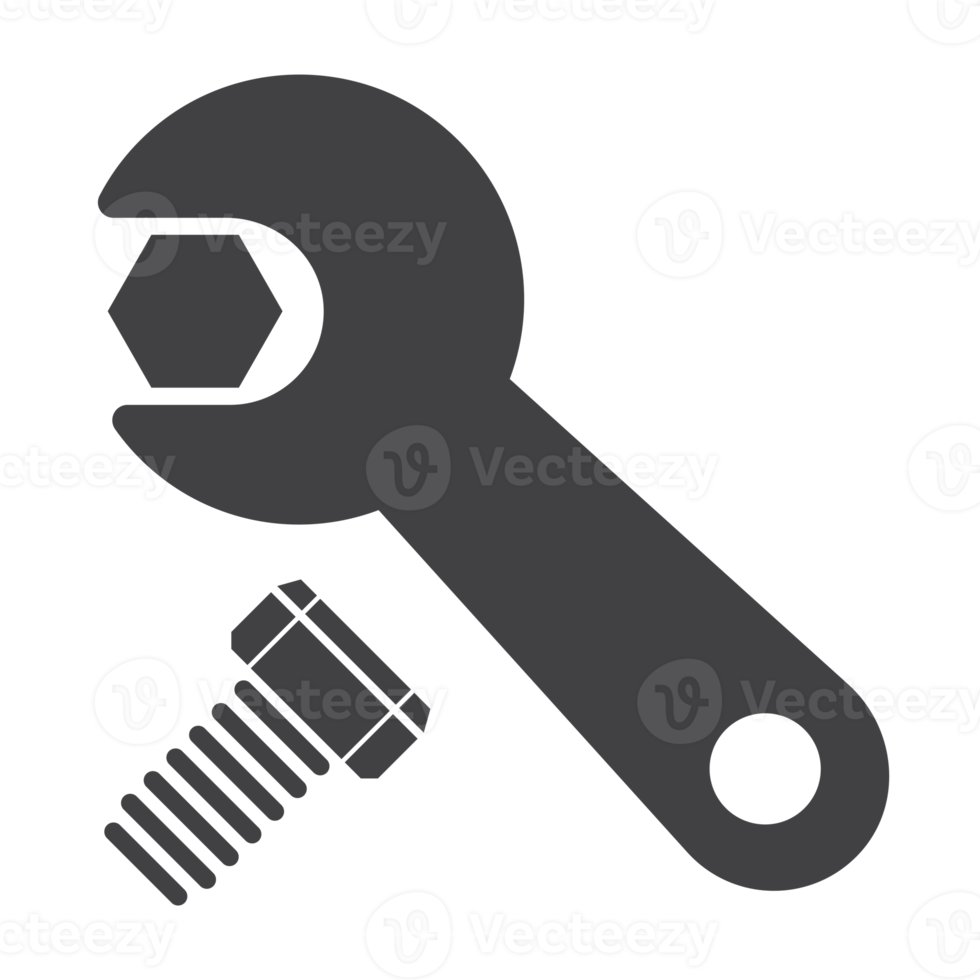 llave ajustable metal, herramientas de mantenimiento y equipo icono sólido png