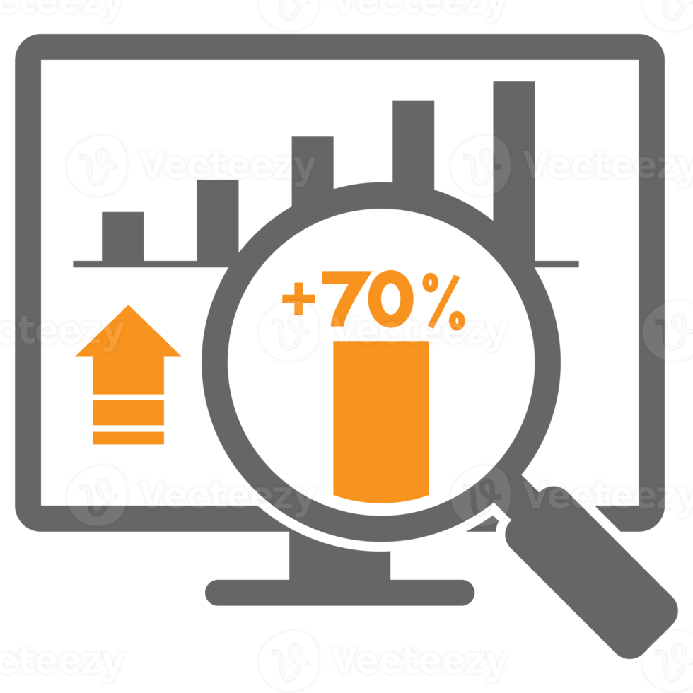 schermo Schermo e dati grafico , ingrandimento bicchiere, solido icona png