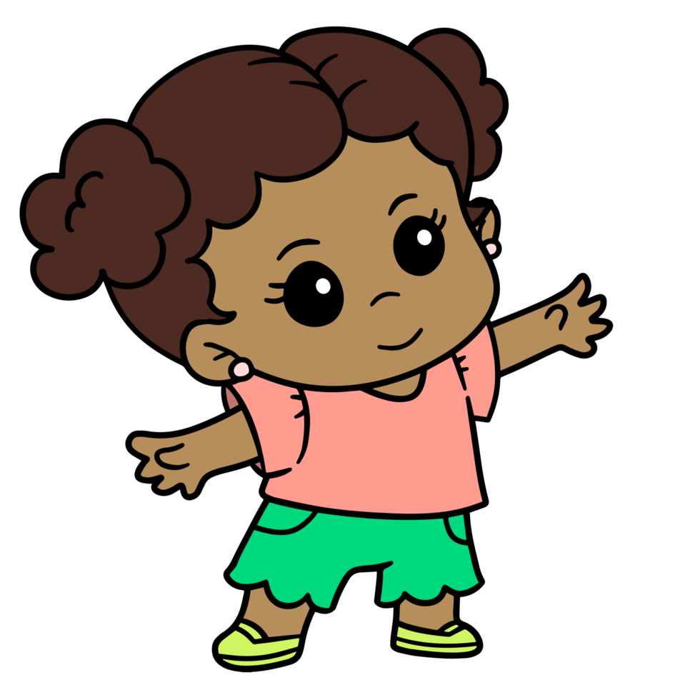 Cartoon Kids Girl 05 png