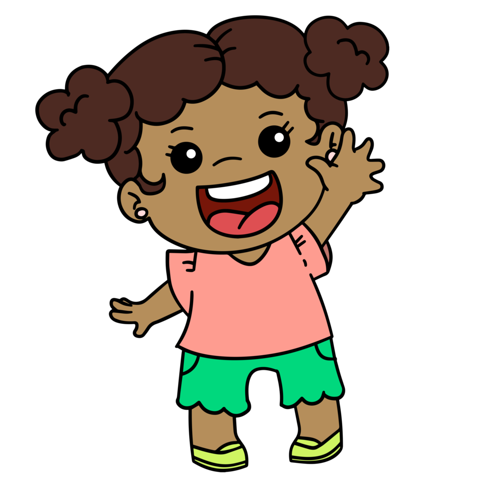 dibujos animados niños niña 02 png