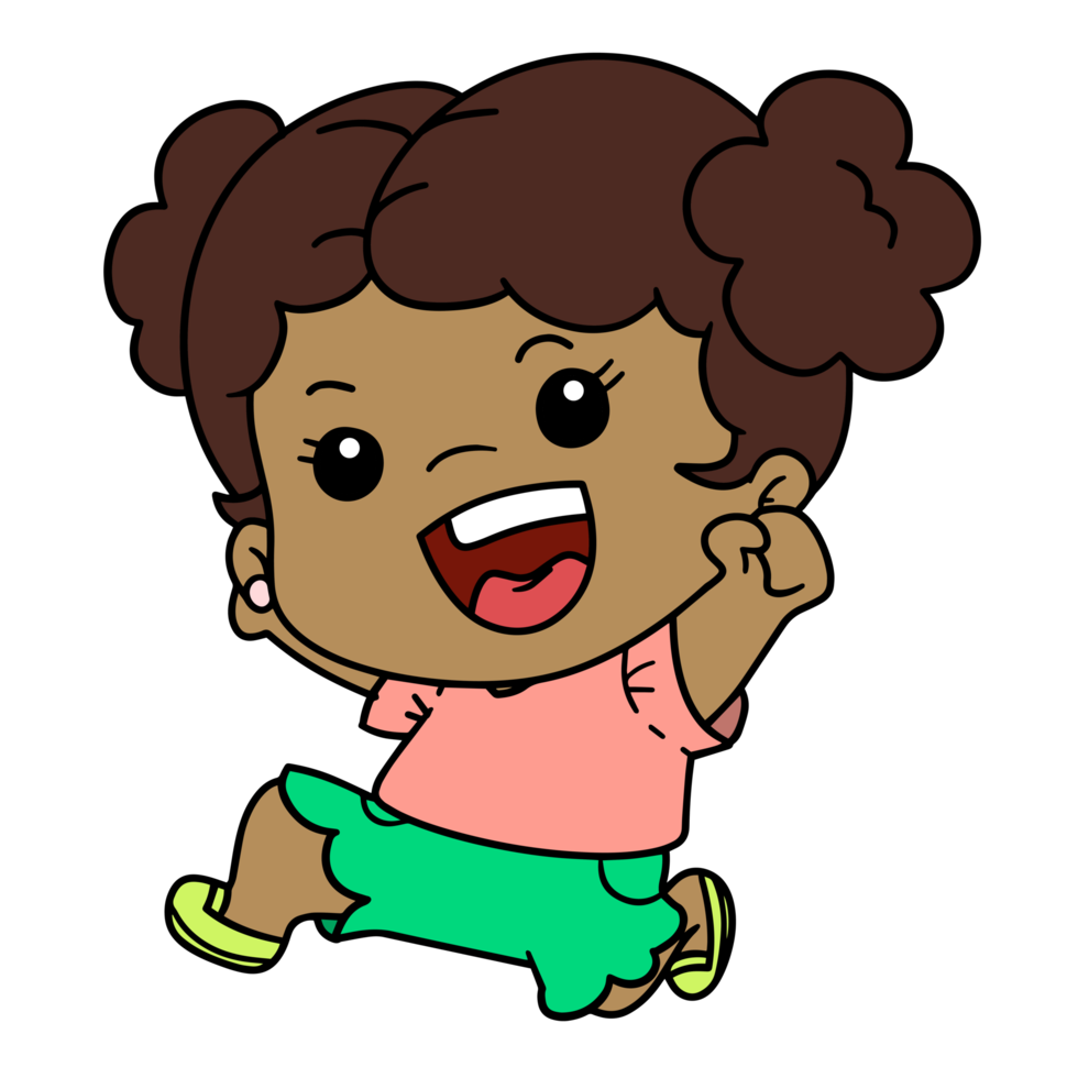 Cartoon Kids Girl 01 png