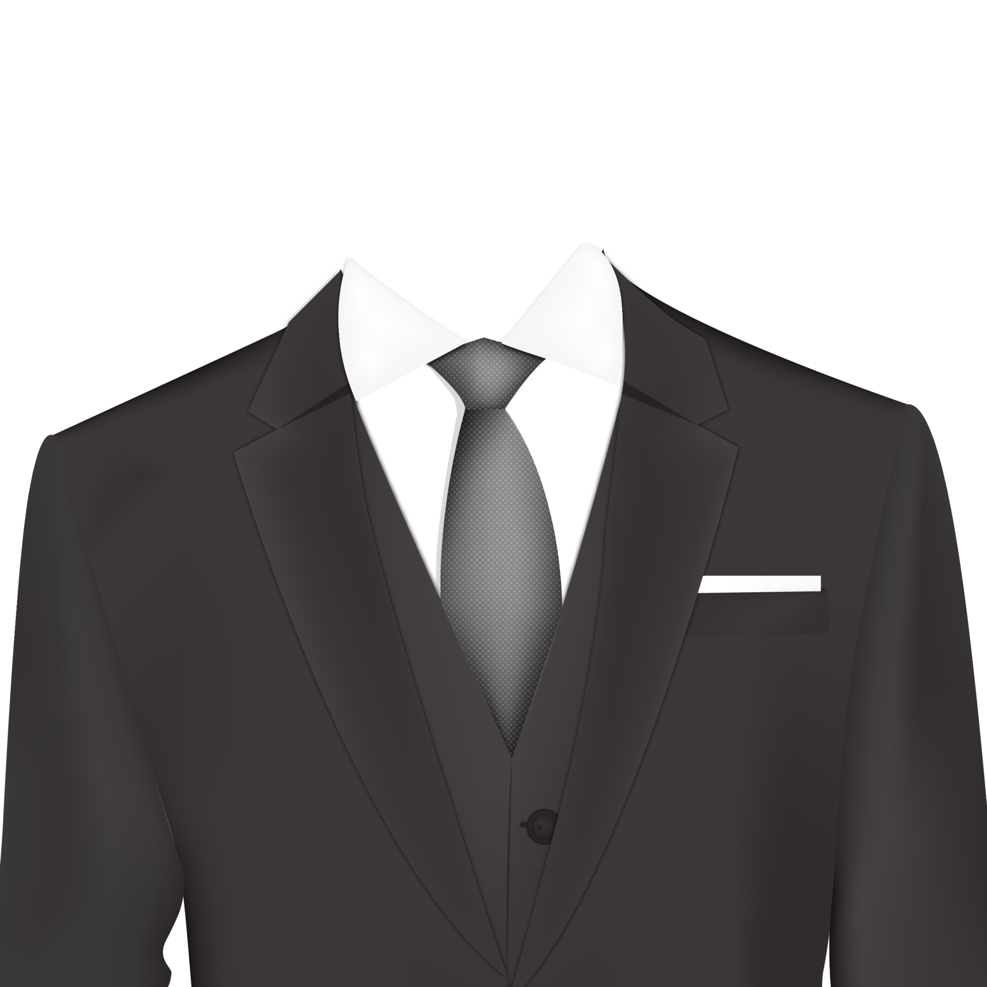 Grey Suit and Tie 18246159 PNG