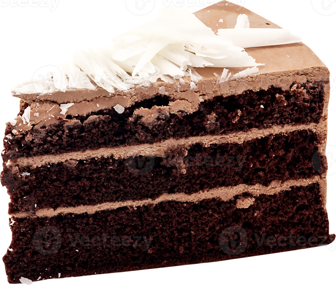 délicieux gâteau au chocolat, tranche de gâteau au chocolat sucré fond transparent png