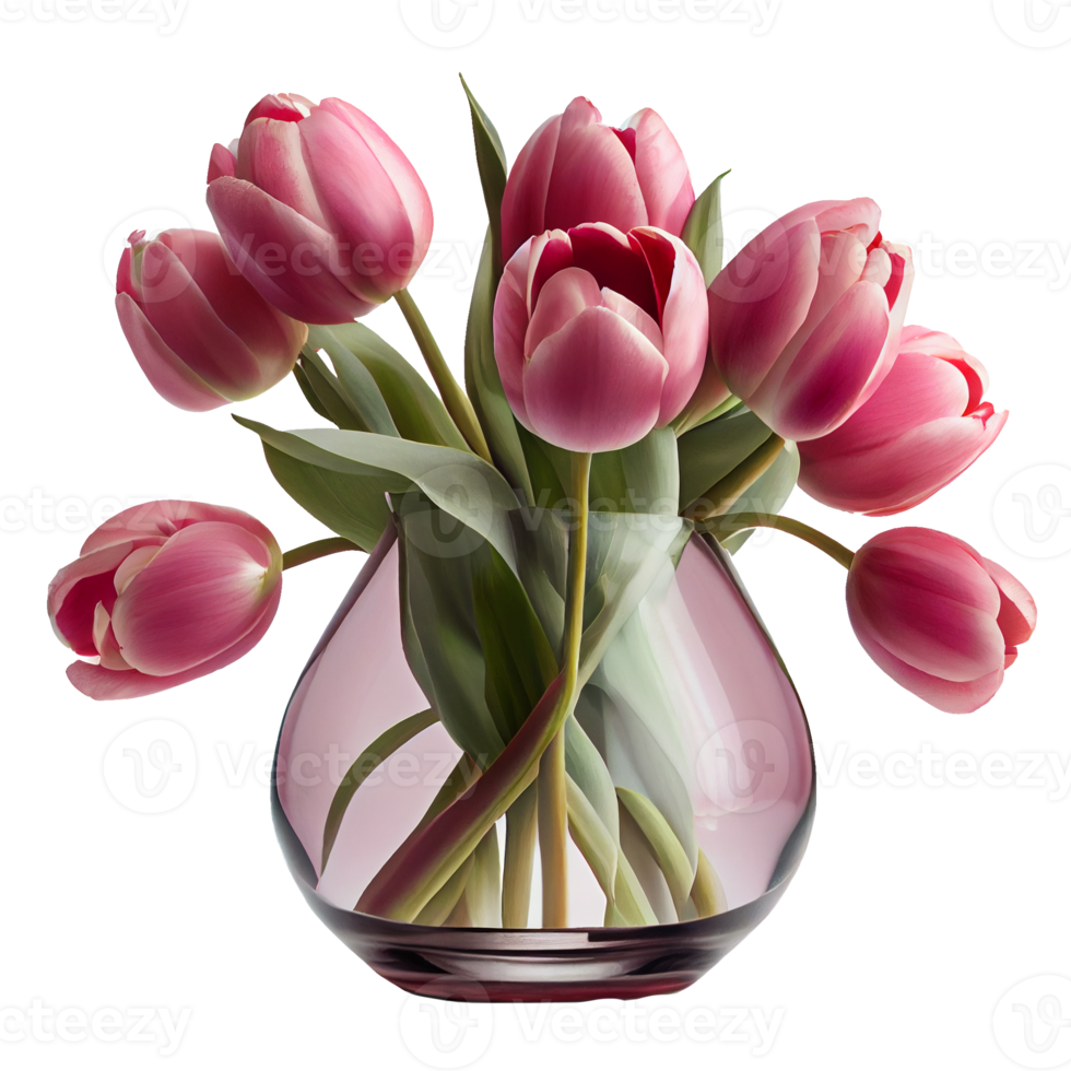 mazzo di tulipani. rosa tulipani nel vaso png