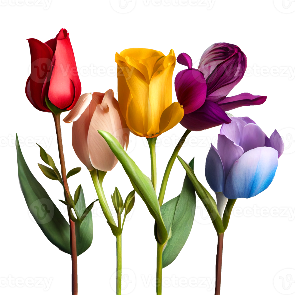 bouquet de fleurs isolé png