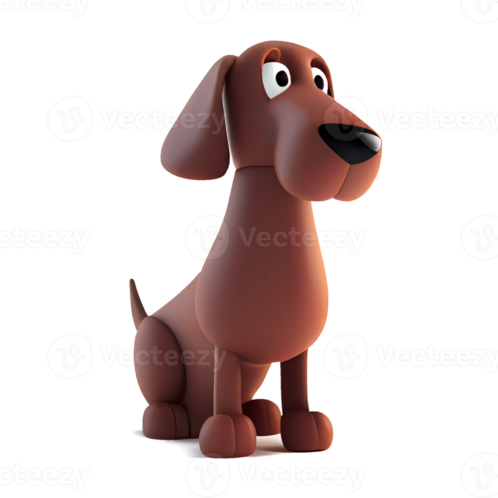 Cute and happy dog cartoon characters png