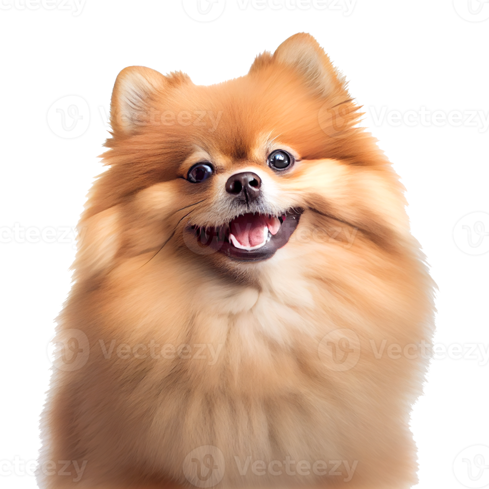 cute and happy dog on a transparent background. AI gen png