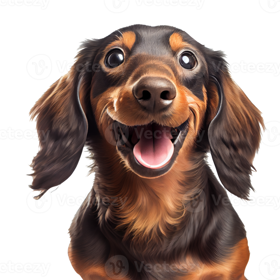 cute and happy dog on a transparent background. AI gen png