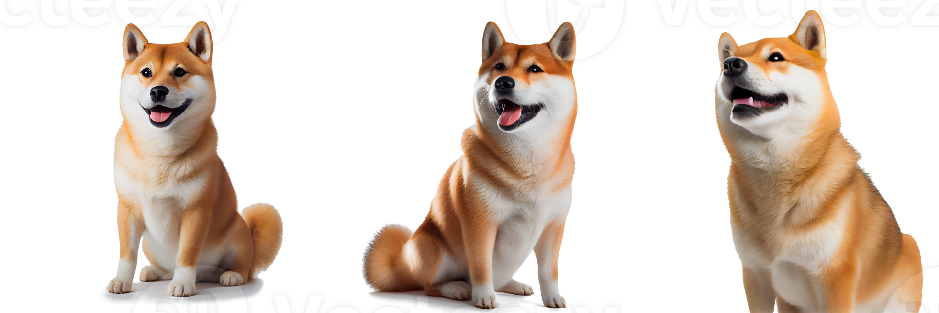 cute and happy dog on a transparent background. AI gen png