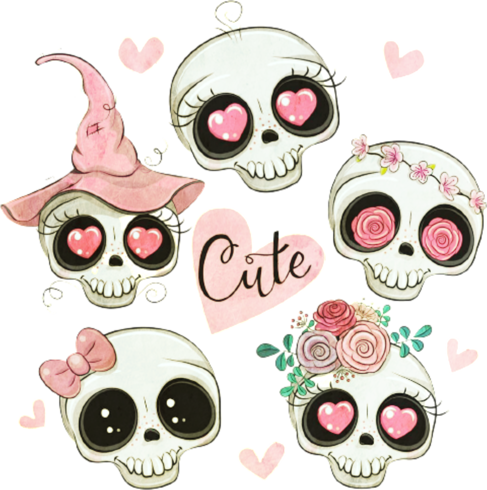 skelet Valentijn roze png