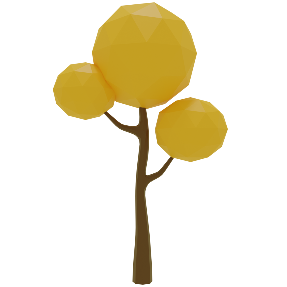 3D Low Poly Tree png