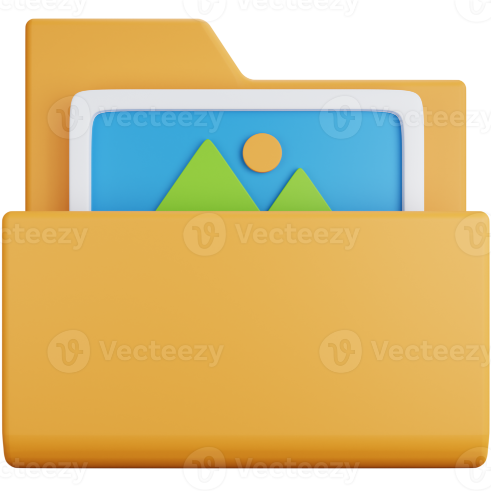 3d rendering image folder isolated png