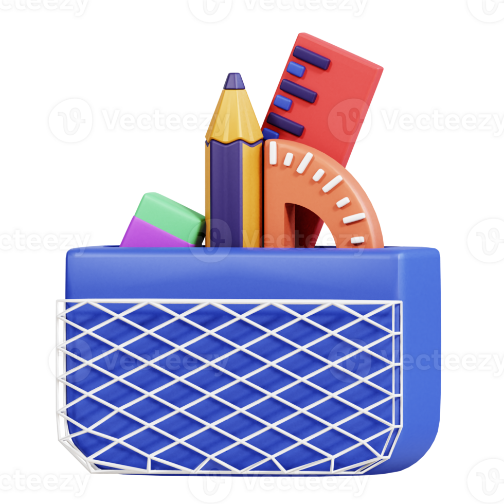 ícone 3d de educação de biblioteca png