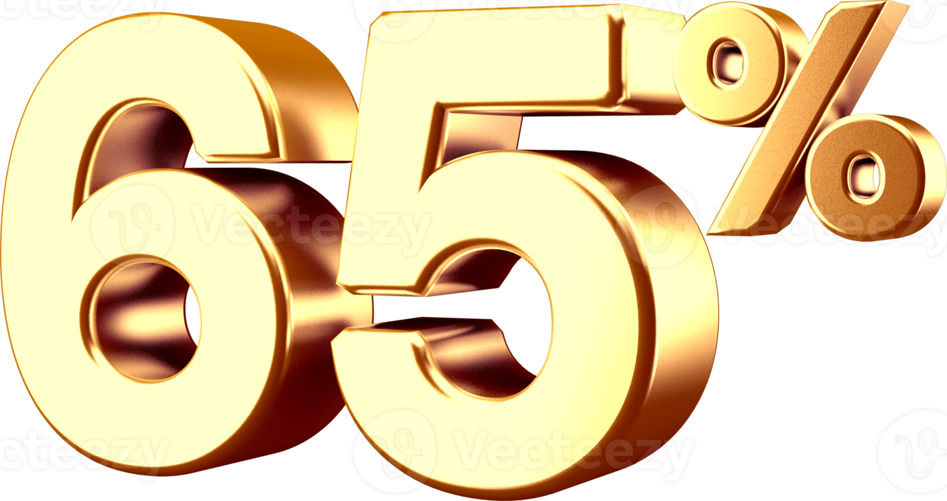 3d d'oro sessanta cinque per cento numero png