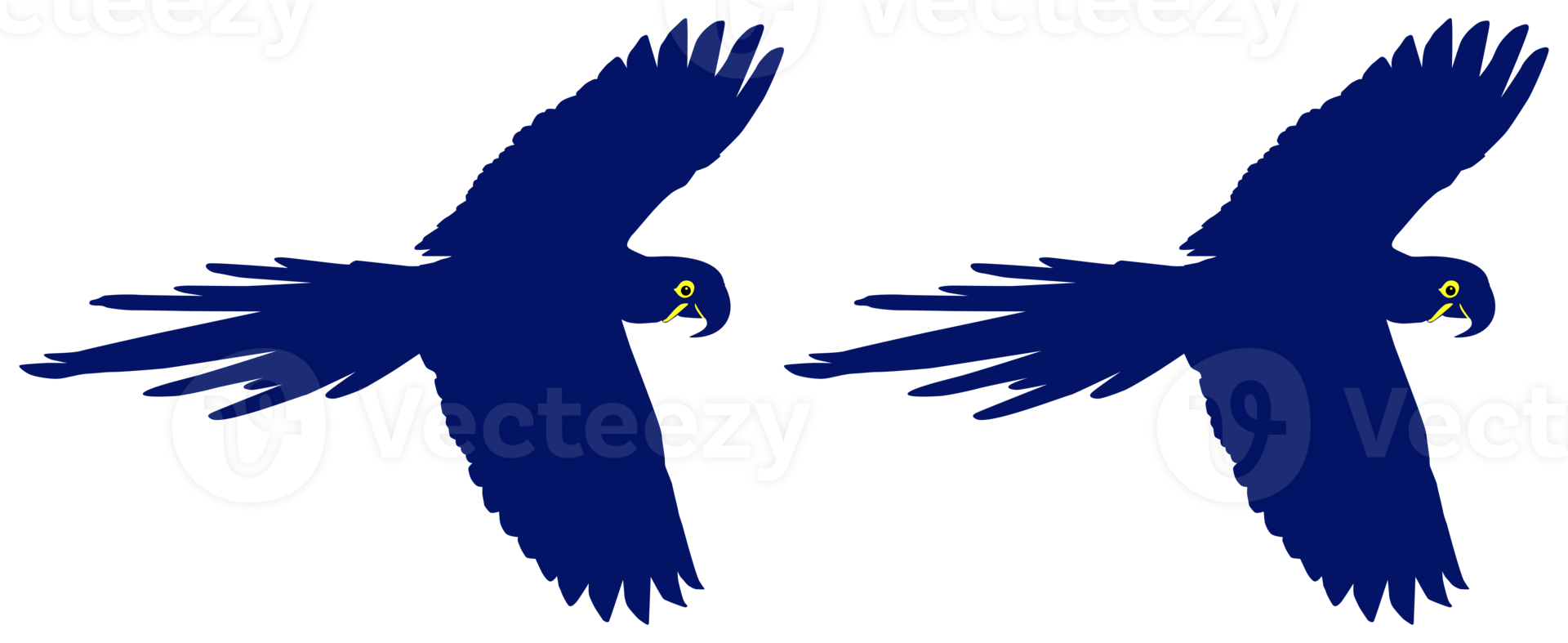 Flying Macaw Bird Silhouette for Logo, Pictogram, Art Illustration, Website or Graphic Design Element. Format PNG