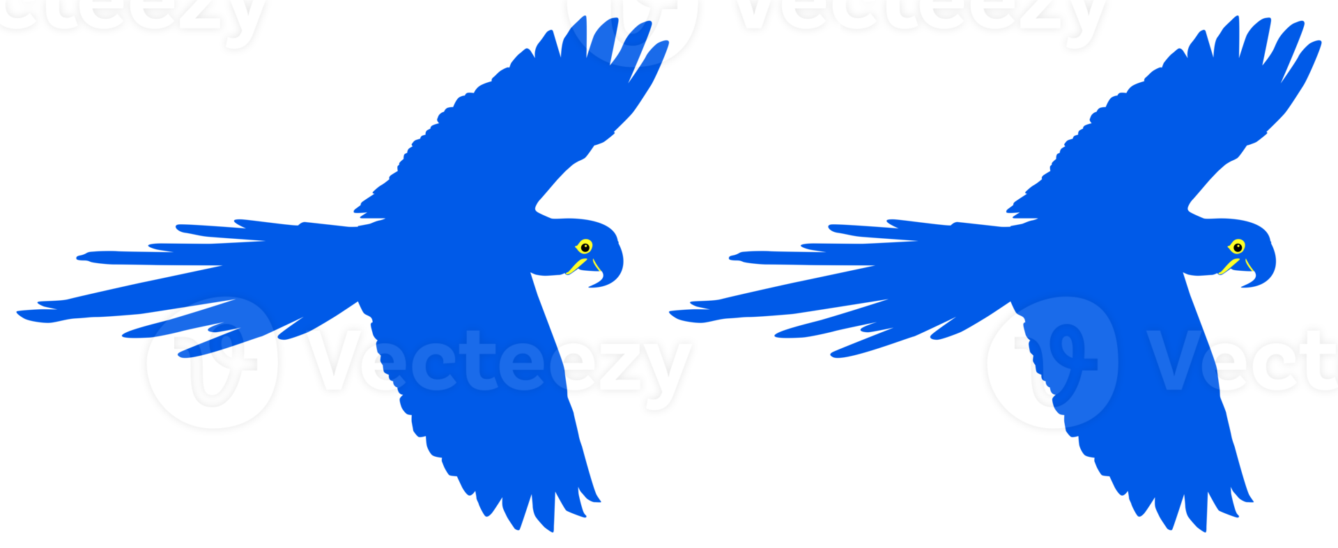 Flying Macaw Bird Silhouette for Logo, Pictogram, Art Illustration, Website or Graphic Design Element. Format PNG