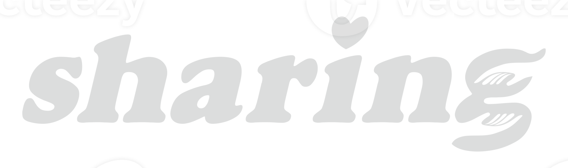 condivisione testo illustrazione. lettera espressione per logo, manifesto o grafico design elemento. formato png