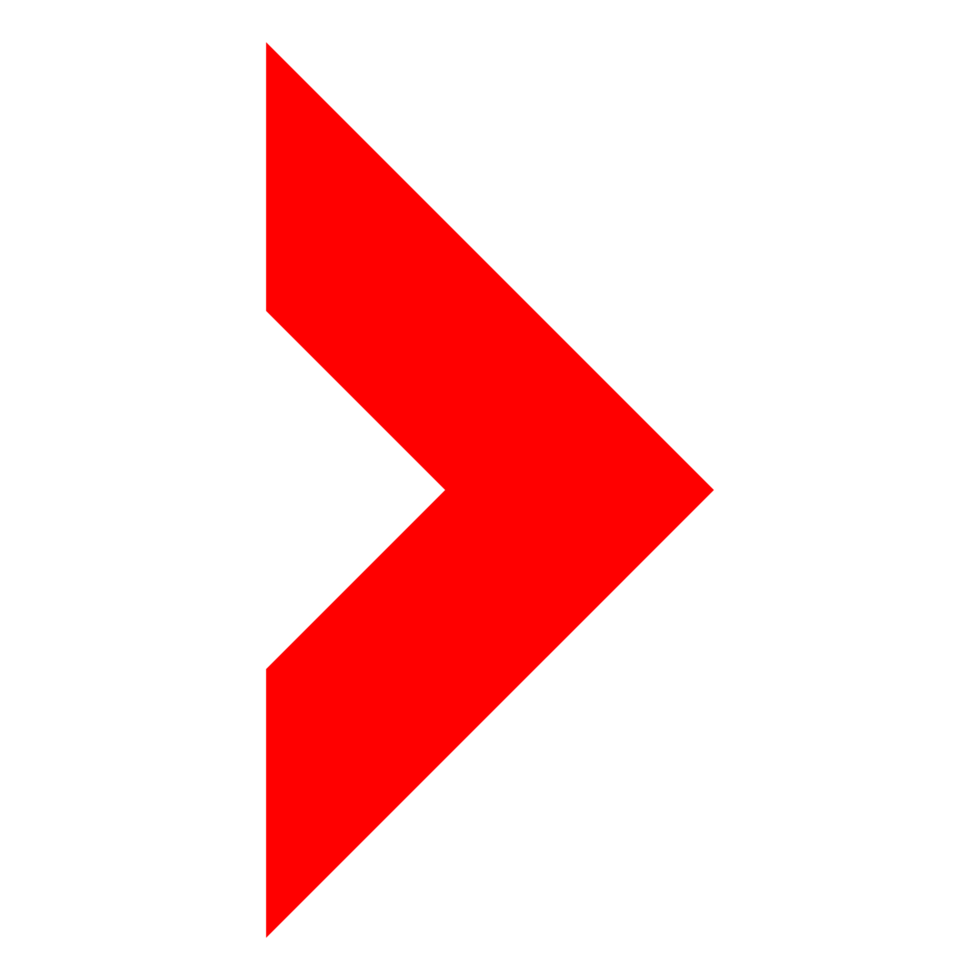 Directional Arrow on Transparent Background png