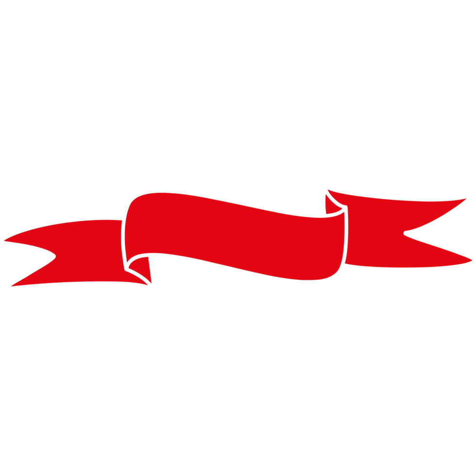 Red ribbon Design on Transparent Background png