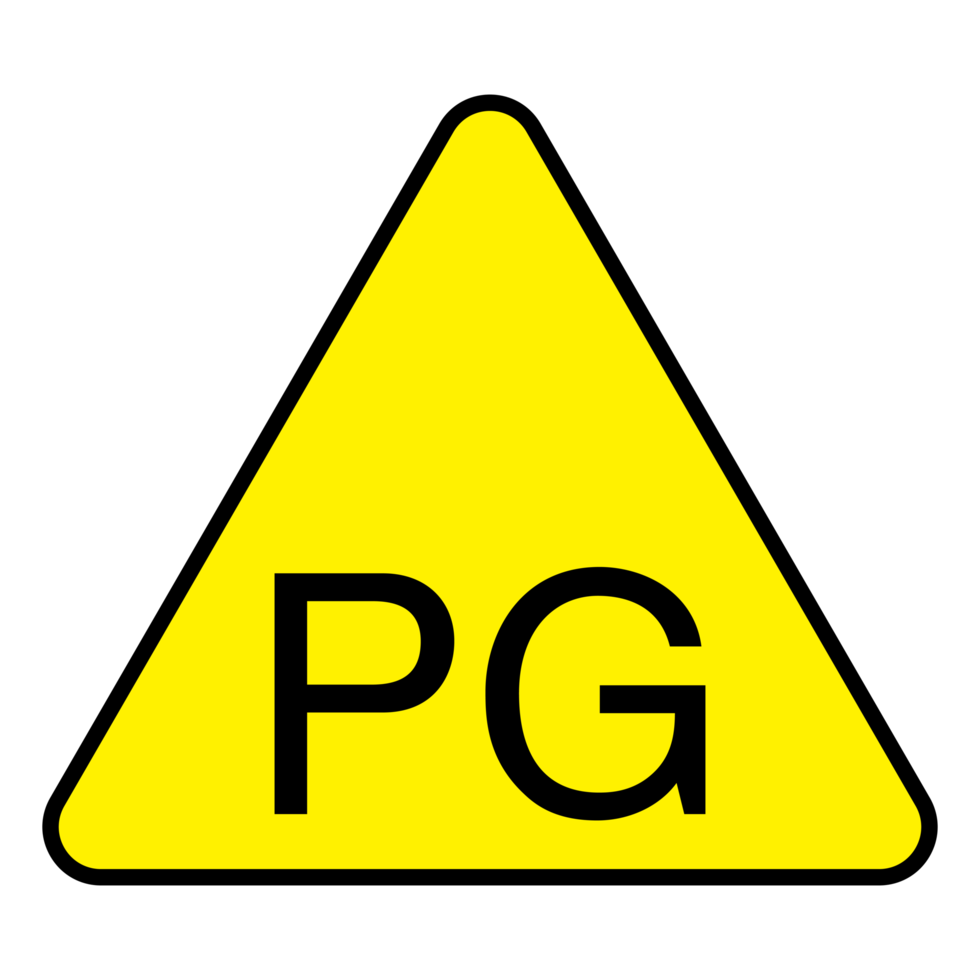 Parental Guidance sign on Transparent Background png