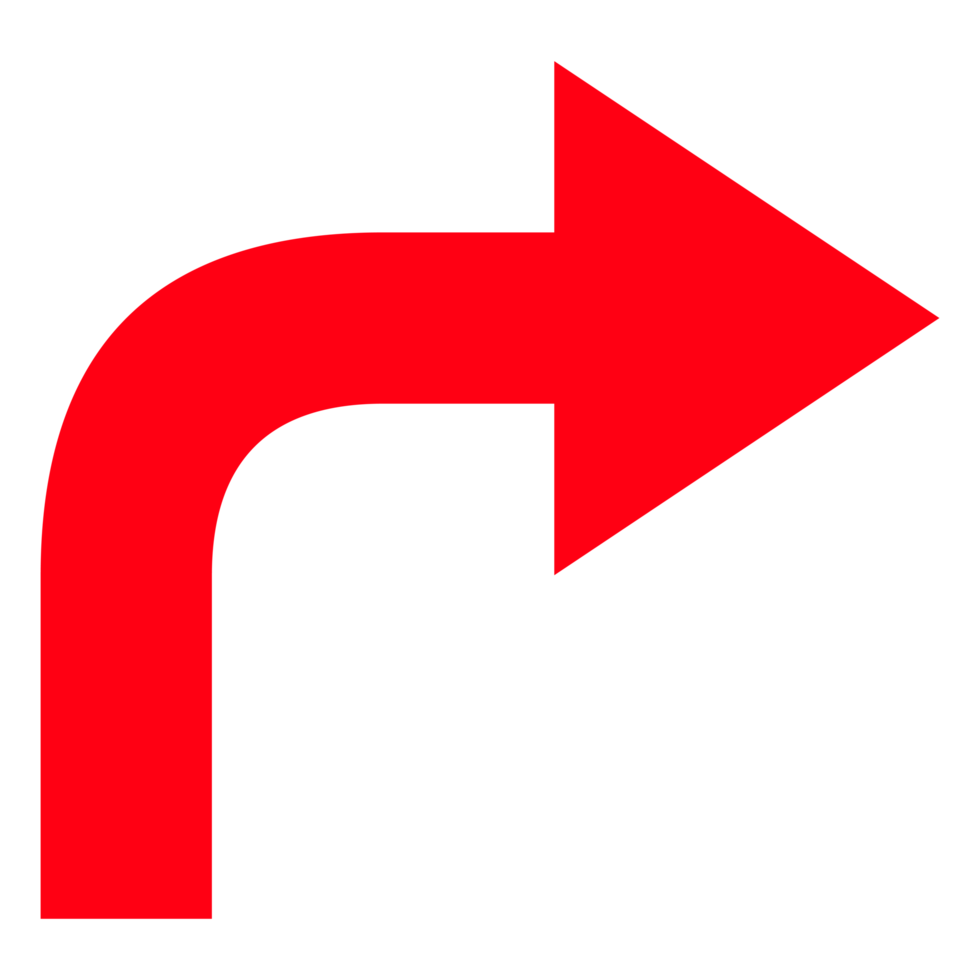 Directional Arrow Sign on Transparent Background png