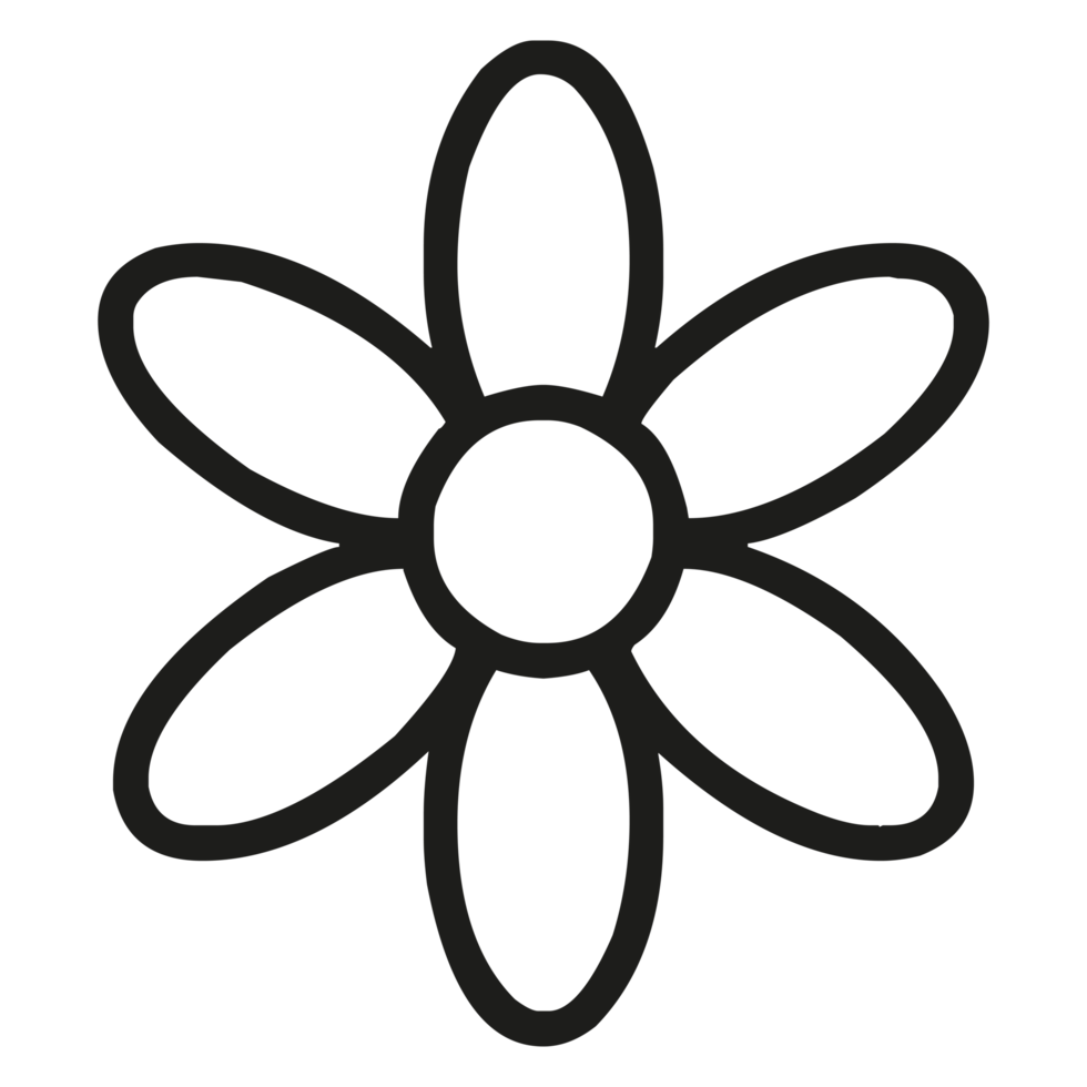 Beautiful flower petals for colouring on Transparent Background png