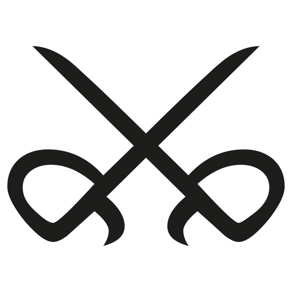 platt stil svärd ikon på transparent bakgrund png