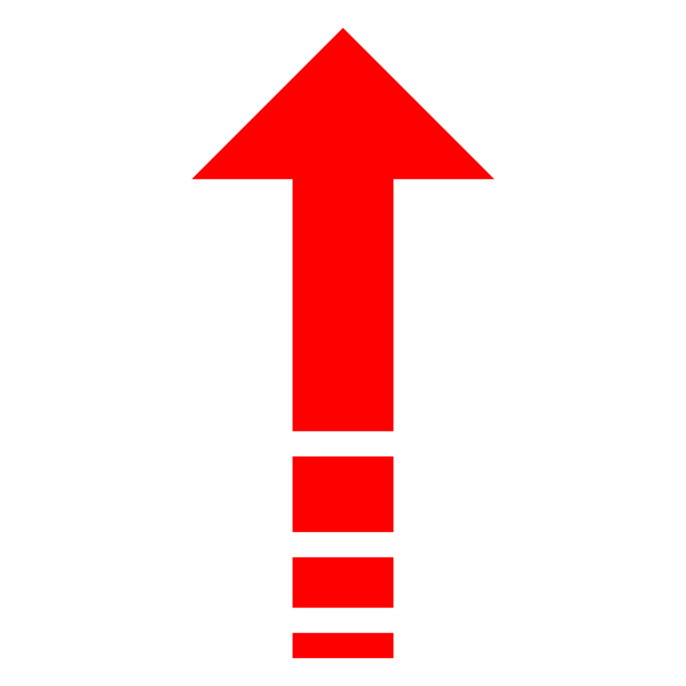 Directional Arrow on Transparent Background png