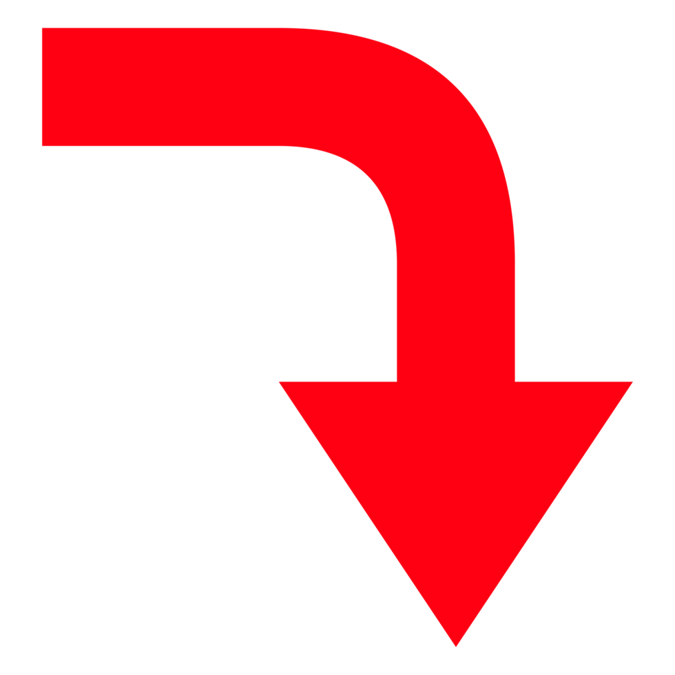 Directional Arrow Sign on Transparent Background png