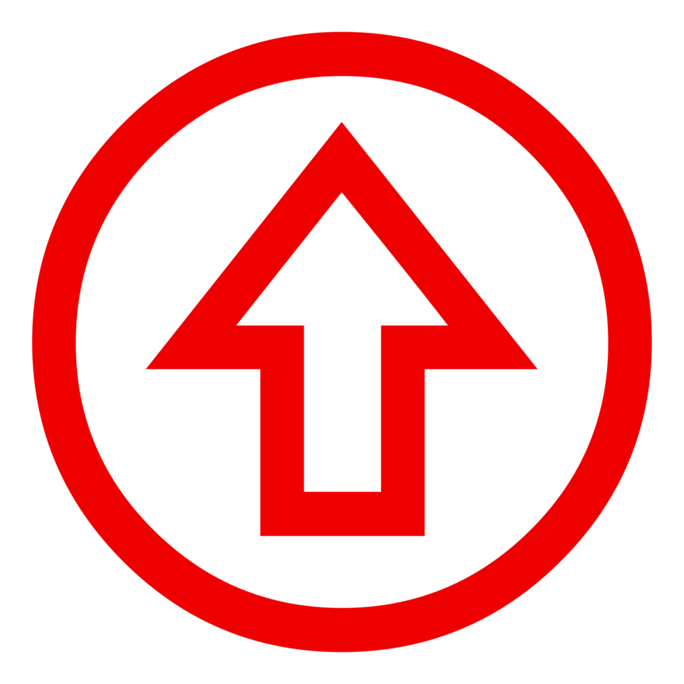 Directional Arrow Symbol on Transparent Background png