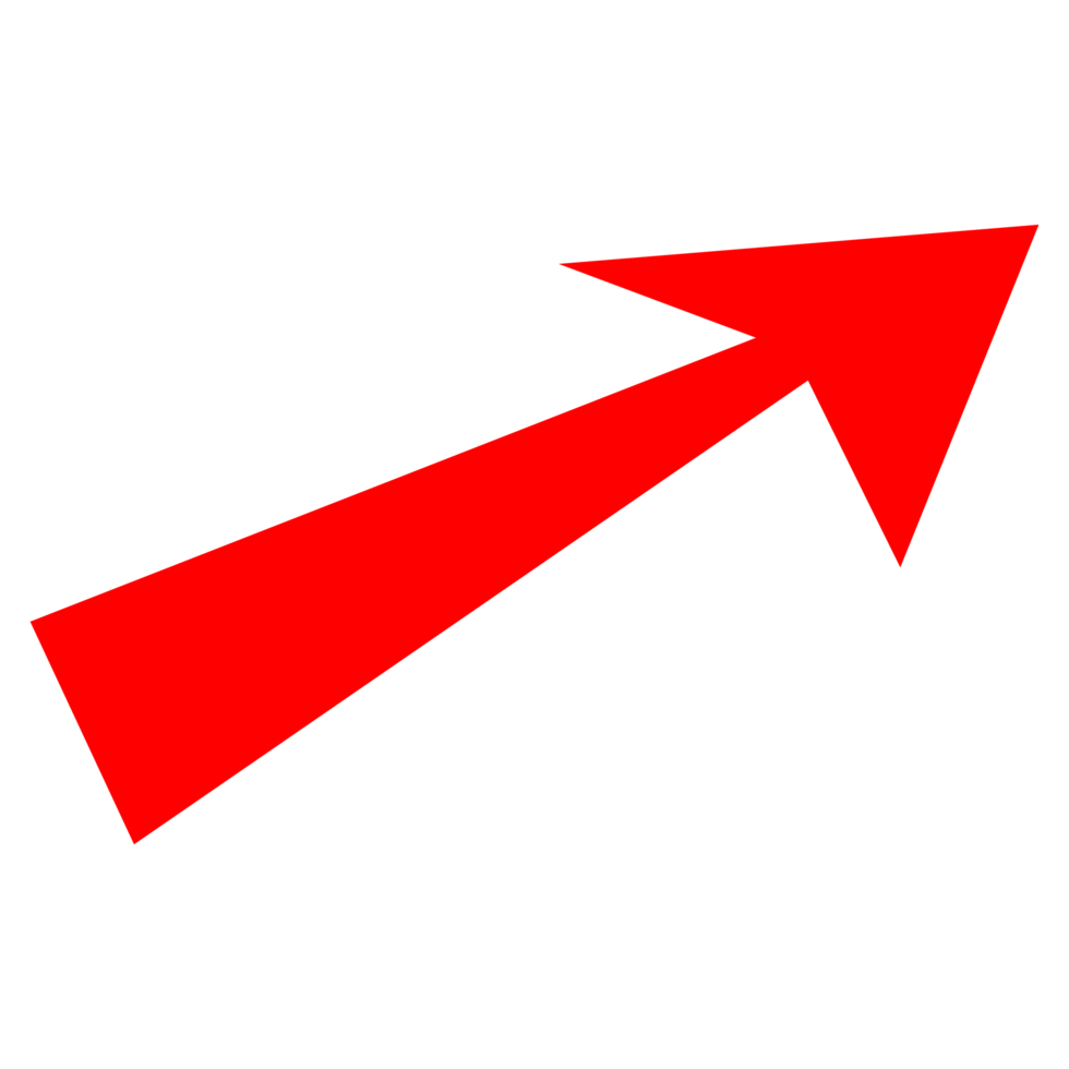 Directional Arrow Symbol on Transparent Background png