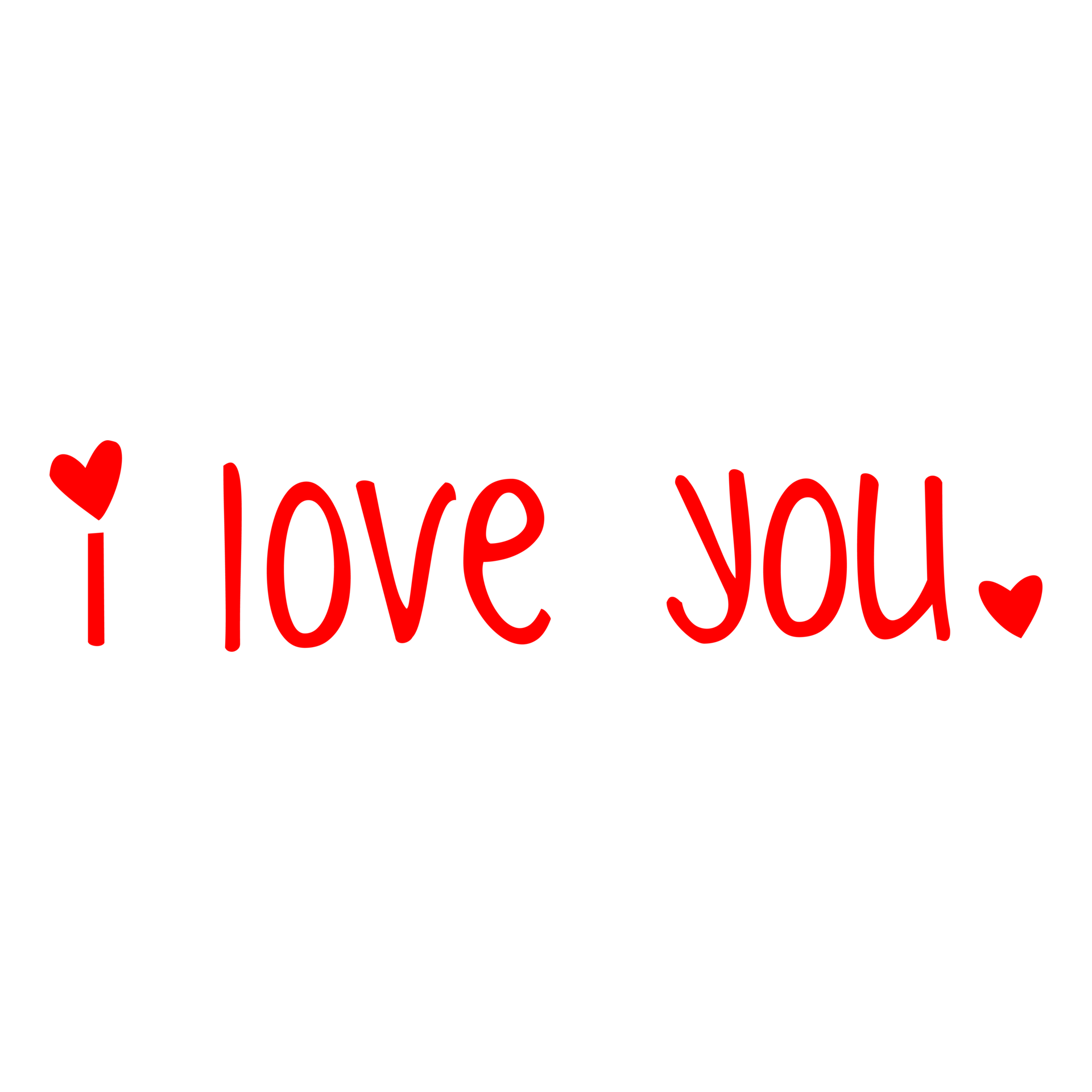 I Love You lettering on Transparent Background 18251261 PNG